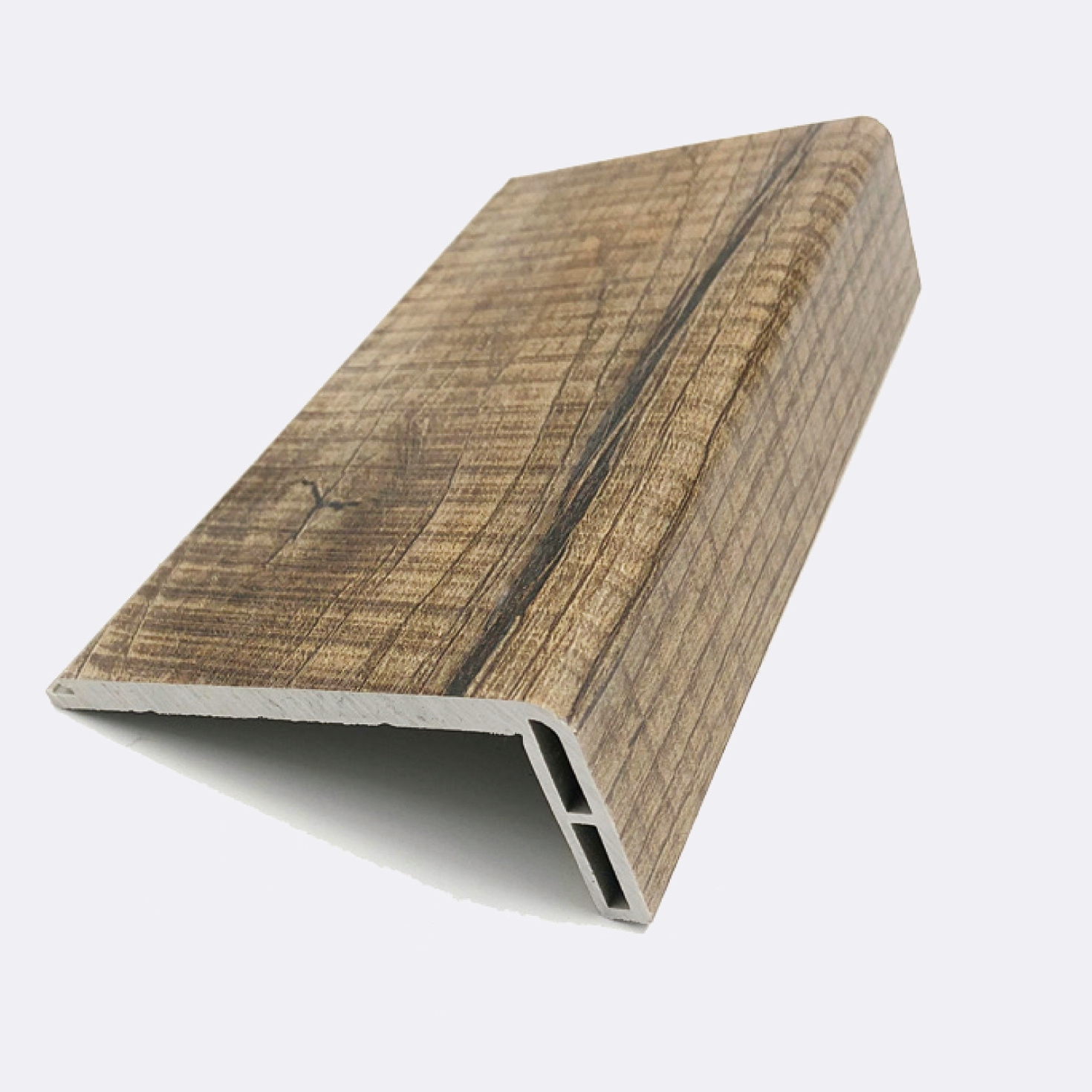 Waterproof SPC laminate flooring accessories plastic Flush Stair Nose trim wpc skirting board