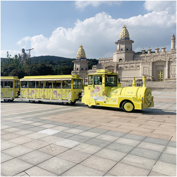 Customized Steam Sightseeing Mini Track Train Powered by Electric with 36 Seats