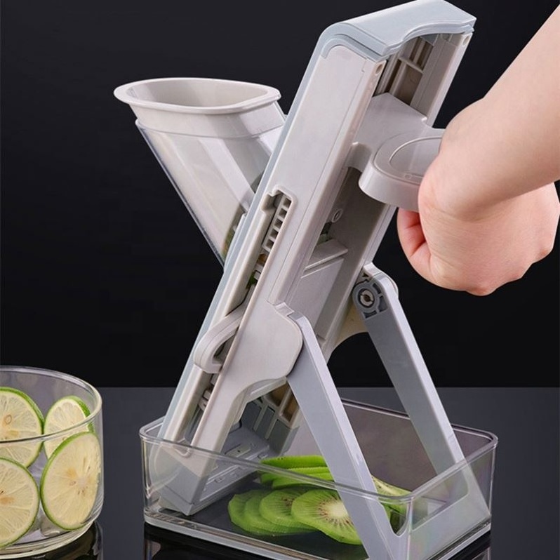 Hot Selling Safe Adjustable Mandoline Vegetable Slicer Food Chopper Cutter Quick Dicer Fruit French Fry Julienne