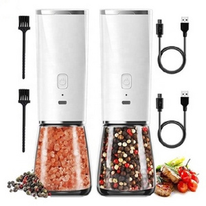 Hot Selling Rechargeable USB Ceramic Burr Manual Spice Mill Gravity Electric Salt And Pepper Grinder