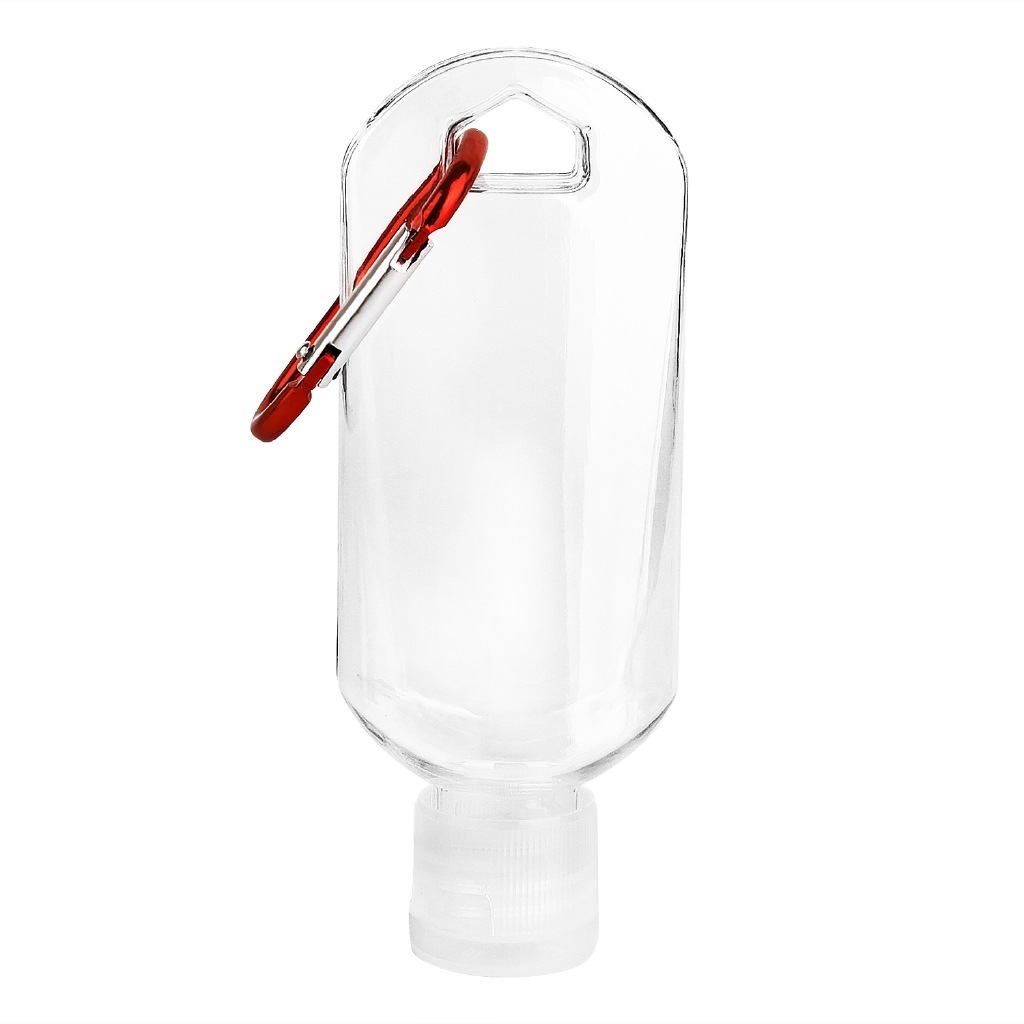 50ml Travel Plastic Hand Sanitizer Keychain Spray Bottle Squeeze Container Bottle with Carabiner