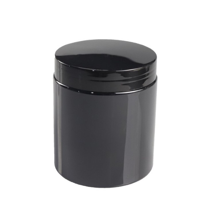 100ml 250ml 500ml Black PET Plastic Cosmetics Cream Jar