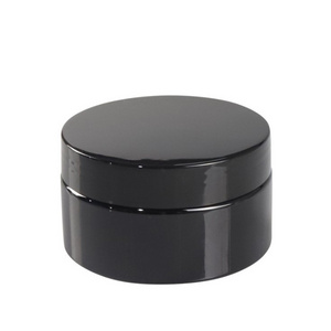 100ml 250ml 500ml Black PET Plastic Cosmetics Cream Jar