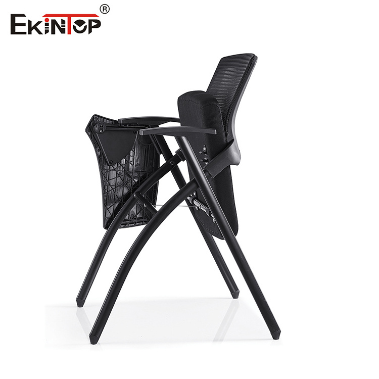 Ekintop Free Sample College Student Study Desk Office Chair Stackable Training Chairs with Table Writing Pad