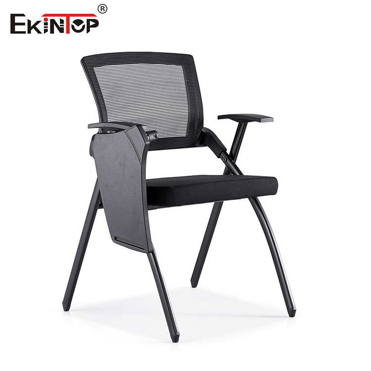 Ekintop Free Sample College Student Study Desk Office Chair Stackable Training Chairs with Table Writing Pad