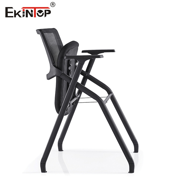 Ekintop Free Sample College Student Study Desk Office Chair Stackable Training Chairs with Table Writing Pad