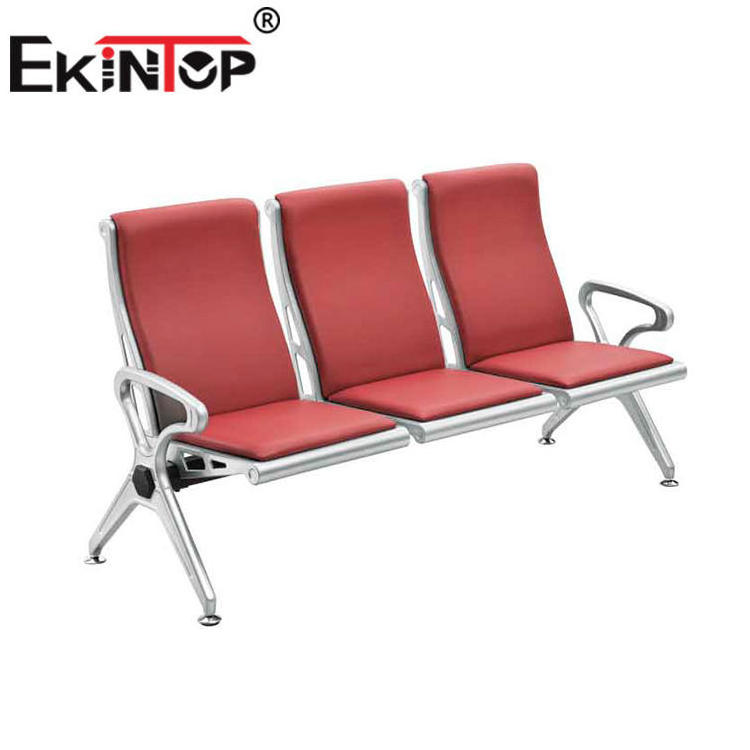 Ekintop Factory Directly Sale Red Waiting Room Chairs Design 2-Seater Hospital Visitor Chair Airport Waiting Chair PU Seating