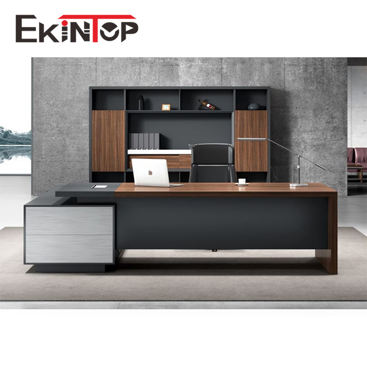 Ekintop Modern Office Furniture Desk High Tech Executive Desks Boss L Shaped Manager CEO Office Desk