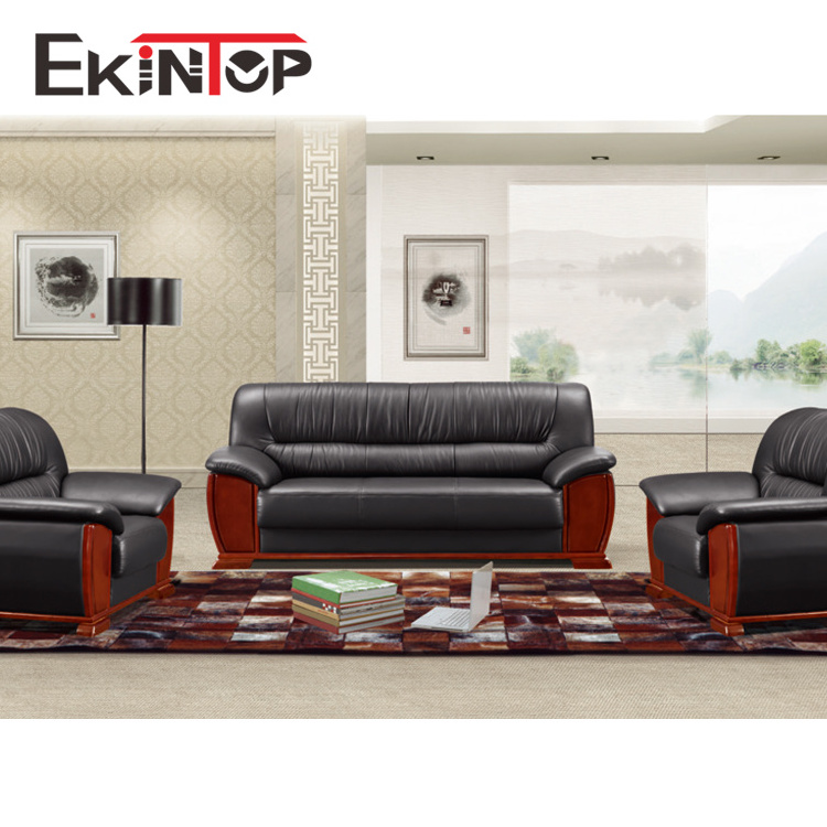 Ekintop Industrial Carving Frame Wood Seaters Antique Design Style Living Room Vintage Office Sofa Sets Furniture Sofa