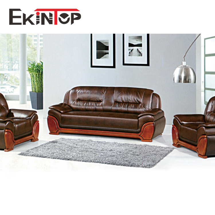 Ekintop Industrial Carving Frame Wood Seaters Antique Design Style Living Room Vintage Office Sofa Sets Furniture Sofa