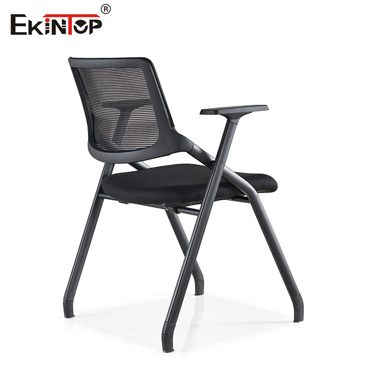 Ekintop Free Sample College Student Study Desk Office Chair Stackable Training Chairs with Table Writing Pad