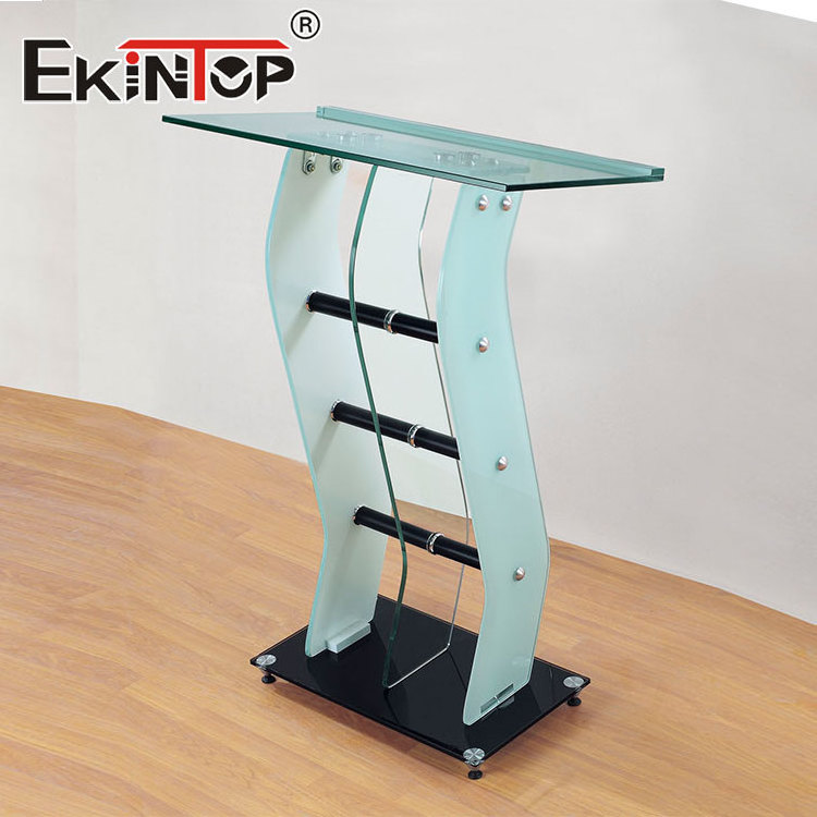 Ekintop other commercial furniture modern glass pulpit lectern acrylic digital podium church