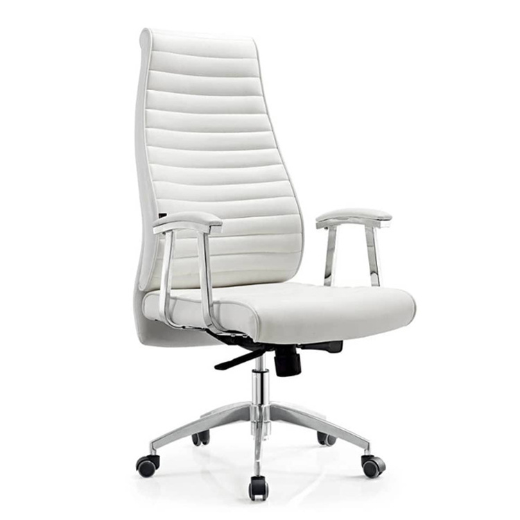 About a white normal ergonor turning guest office desk chair for headrest