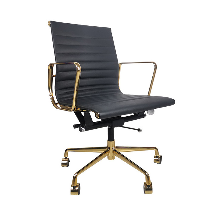 Ekintop cooling leather sling gold office chair