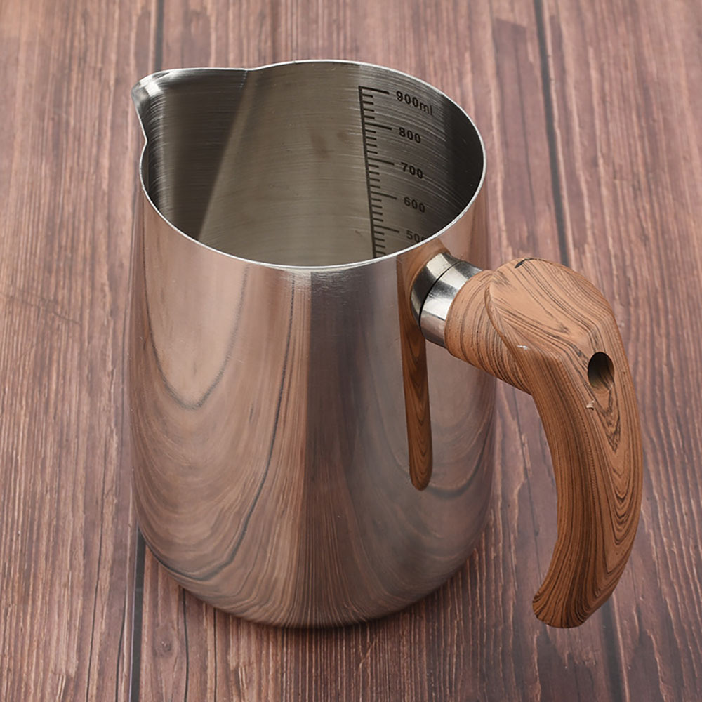 Chinese Factory 350Ml 600Ml Stainless Steel Metal Pull Cup Barista Frother Pitcher Latte Coffee Frothing Milk Jug