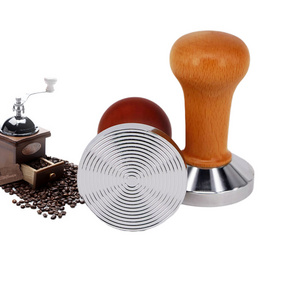 New Arrivals Calibrated Tamper Wood Hoppers Blowing Barista Space Tamping Station Damper Coffee Grinder Accessories