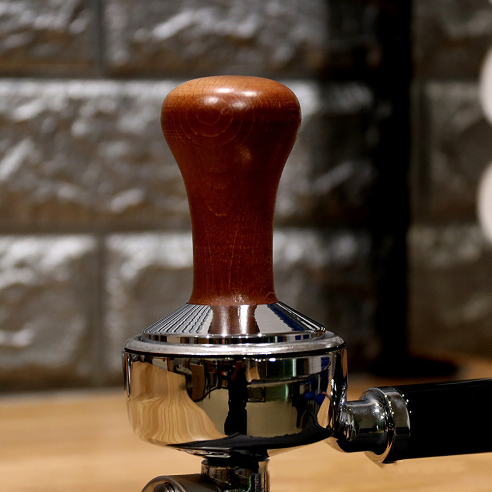 New Arrivals Calibrated Tamper Wood Hoppers Blowing Barista Space Tamping Station Damper Coffee Grinder Accessories