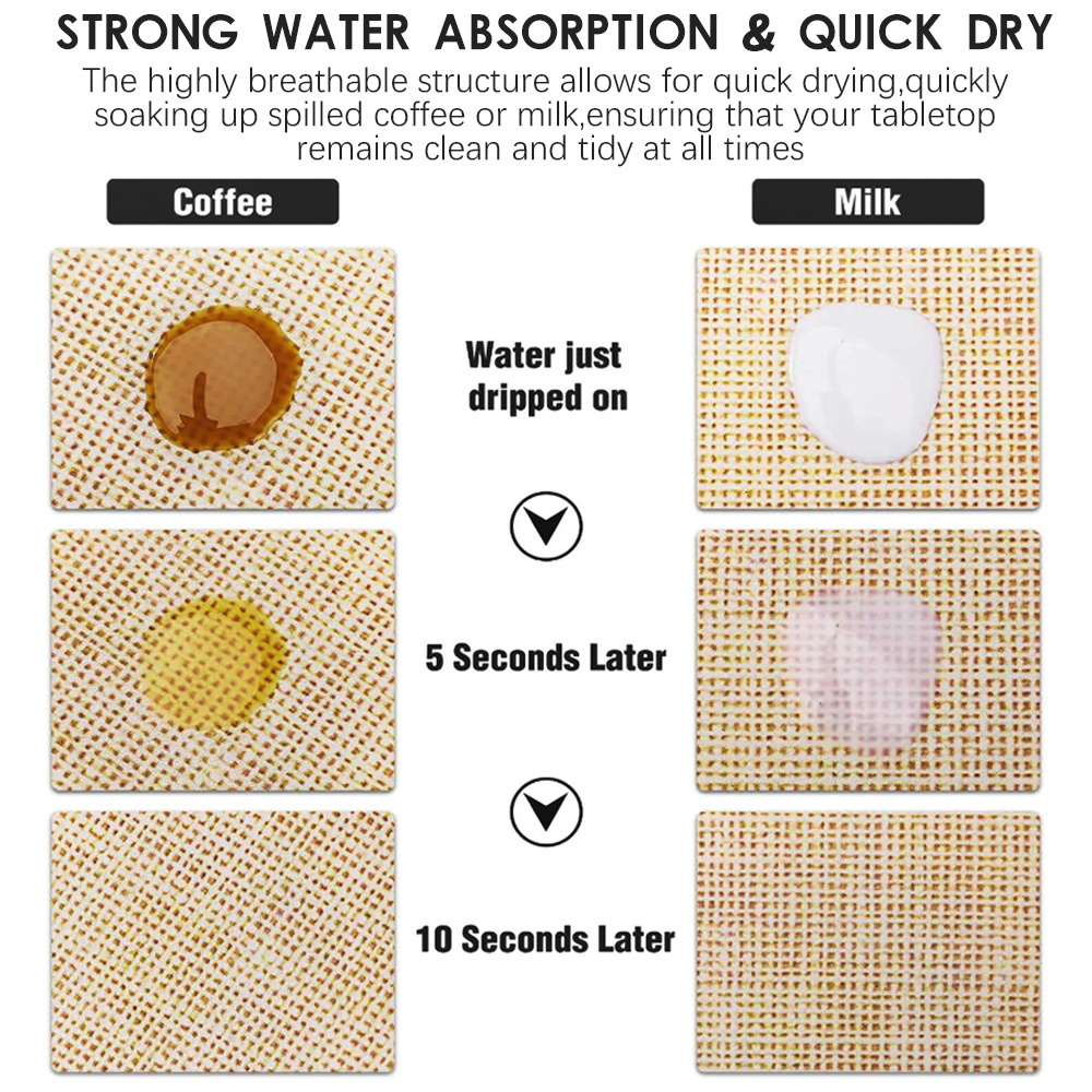 Hot Selling Coffee Mat With Brush Bar Mat Hide Stain Absorbent Quick Drying Mat Fit Under Coffee Maker Espresso Machine