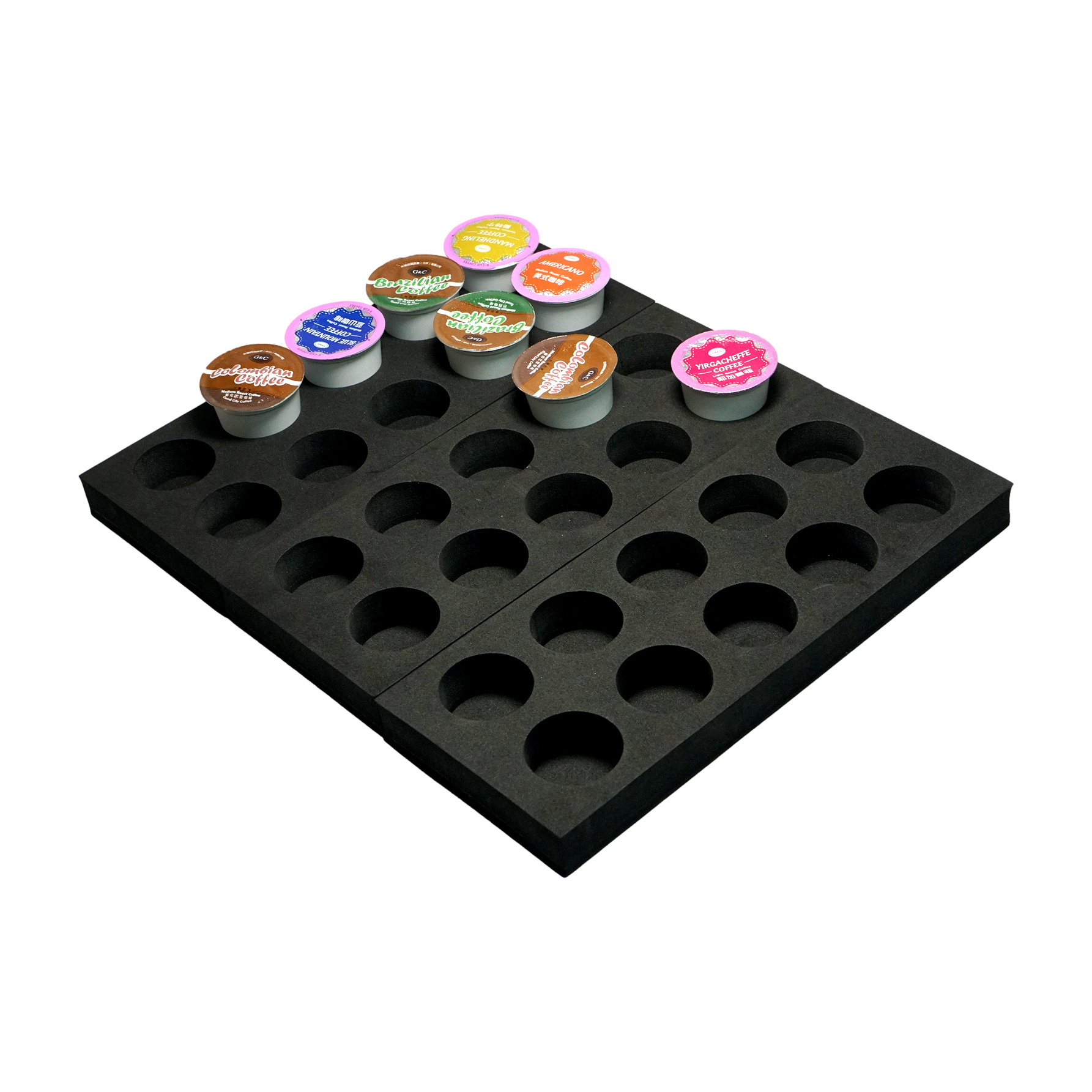 Professional Coffee Pods Box Holder Tool Kit Case EVA Container FOR NESPRESSO K Cup Capsules Storage