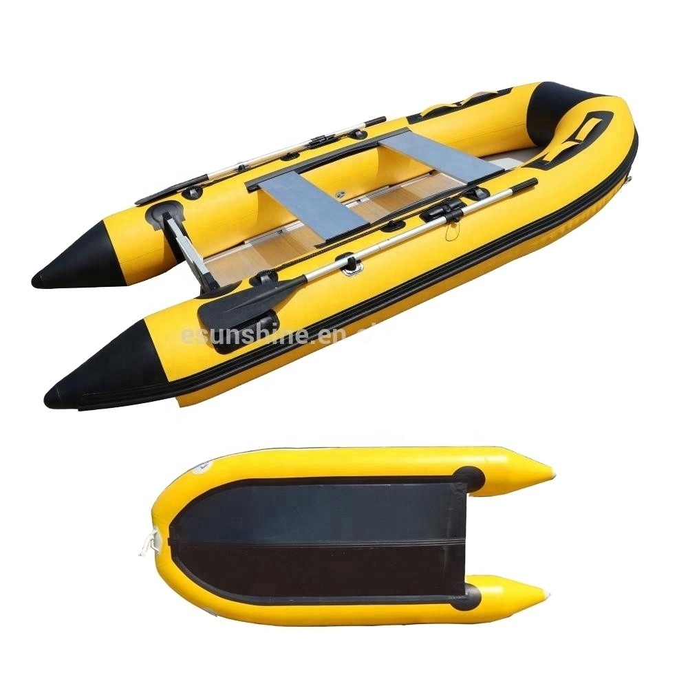 0.9 mm PVC inflatable marine PVC boat with aluminum floor and aluminum seat for 4 persons boat