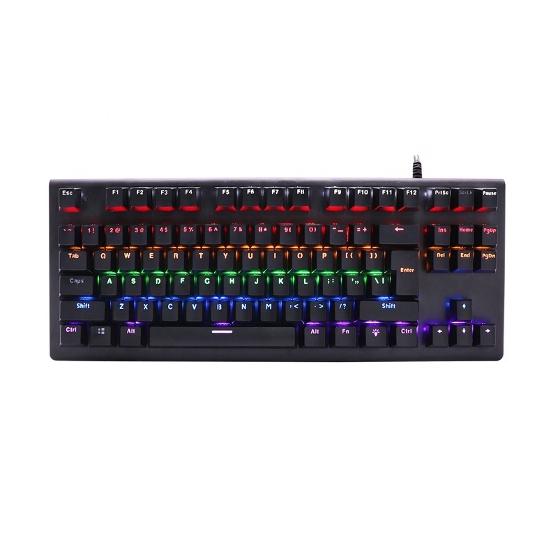 New 87/88keys RGB Backlighting Mechanical Gaming Keyboard OEM ODM Blue RED Switches mechanical keyboard YH-8701