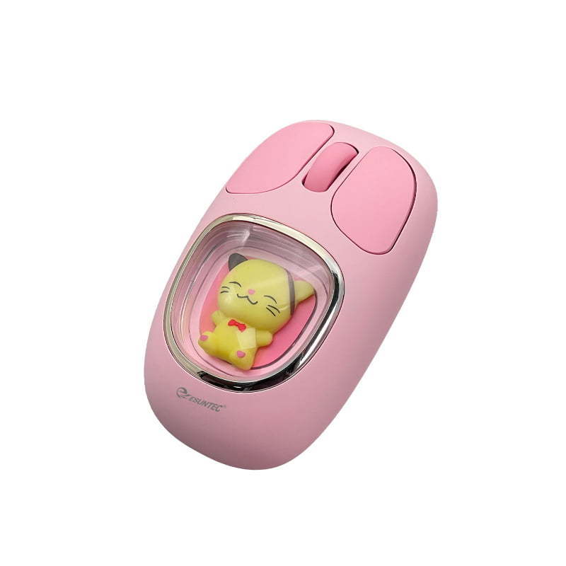 Lovely design 2.4G wireless & BT 3.0-5.0 rechargeable Type-C Mouse Gift Mouse for Kids Girls Madam MW-063PR