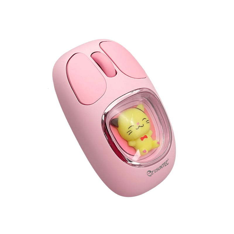 Lovely design 2.4G wireless & BT 3.0-5.0 rechargeable Type-C Mouse Gift Mouse for Kids Girls Madam MW-063PR