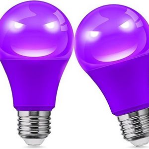 Purple LED Bulb A19 9W Outdoor Christmas E26 Base Thanksgiving New Year Porch Home Lighting Wedding Party Bar Decoration Non-Dim