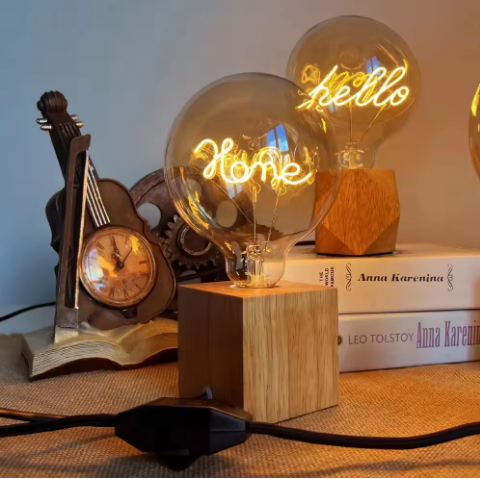 Customization Hello Love Letter G125 Series Filament LED bulb Decorative Edison light bulb