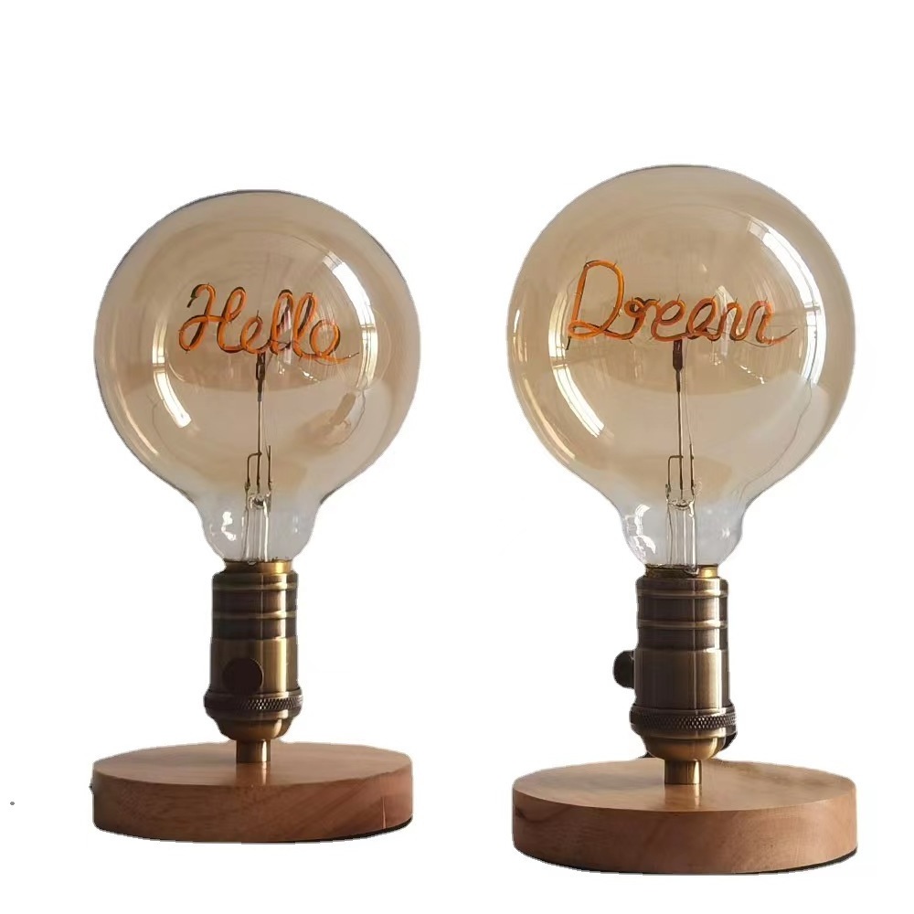 Customization Hello Love Letter G125 Series Filament LED bulb Decorative Edison light bulb