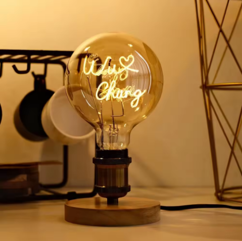 Customization Hello Love Letter G125 Series Filament LED bulb Decorative Edison light bulb