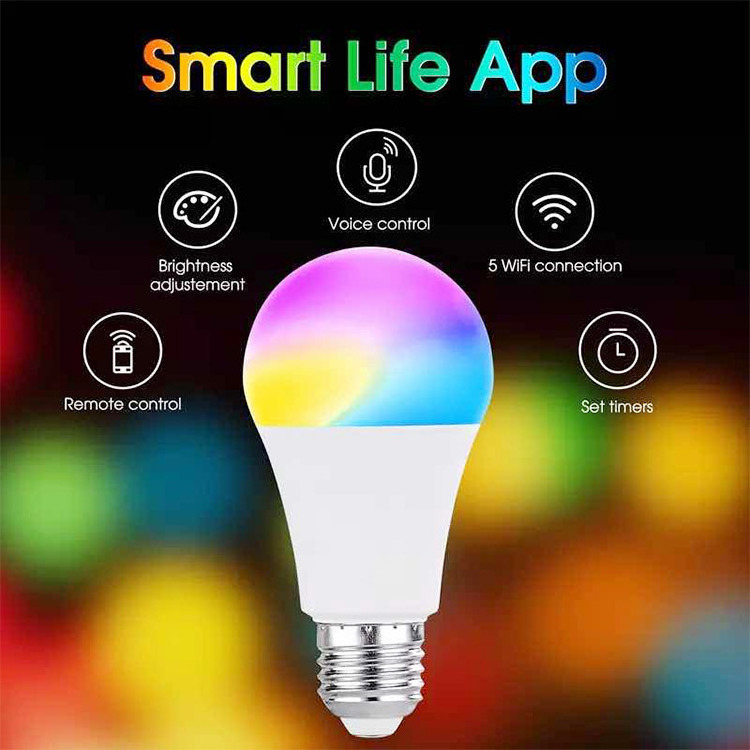 smart zigbee wifi led light bulb with mobile app and google Alexa voice control led bulb