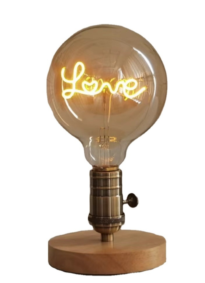 Customization Hello Love Letter G125 Series Filament LED bulb Decorative Edison light bulb