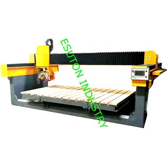 Promotion Esuton 3015 5-axis AC CNC bridge saw Bridge Saw Cutter for cutting granite or marble cnc granite cutting machine