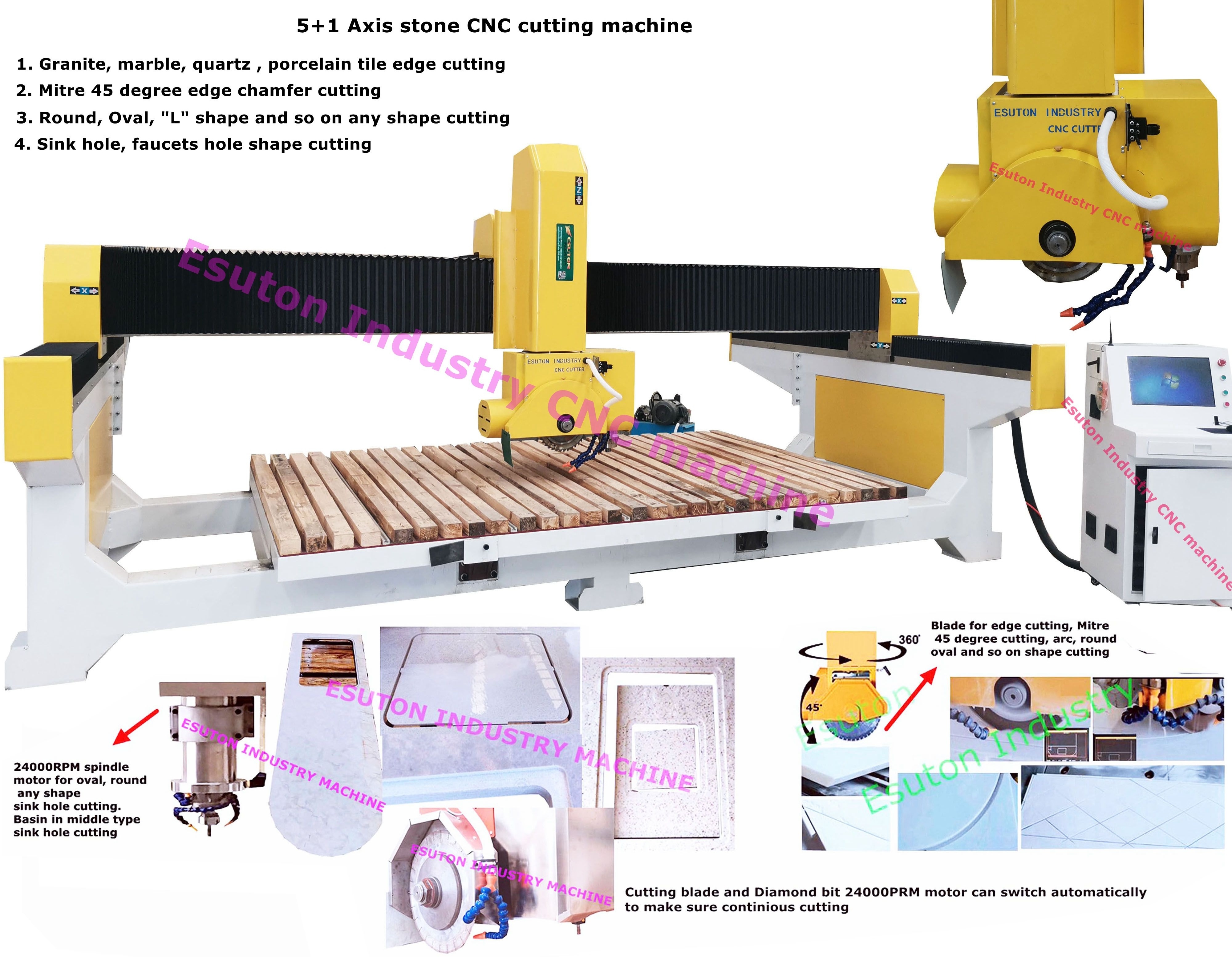 waterjet cutting machine small for stone laser marble and granite