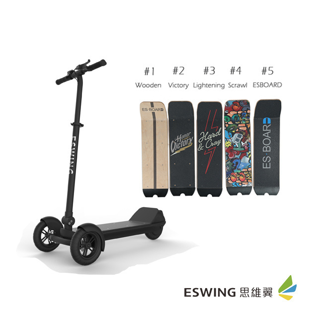 Best Sell ESWING All Terrain Electric Skateboard Cycle Board 3 Wheel Mobility Scooter For Adult