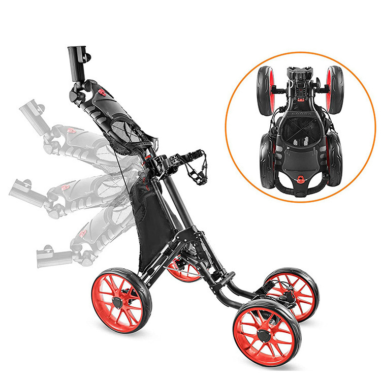 NEW design Golf Push Cart Golf Trolley With Umbrella Holder  Foot Brake Golf Trolley for Sale