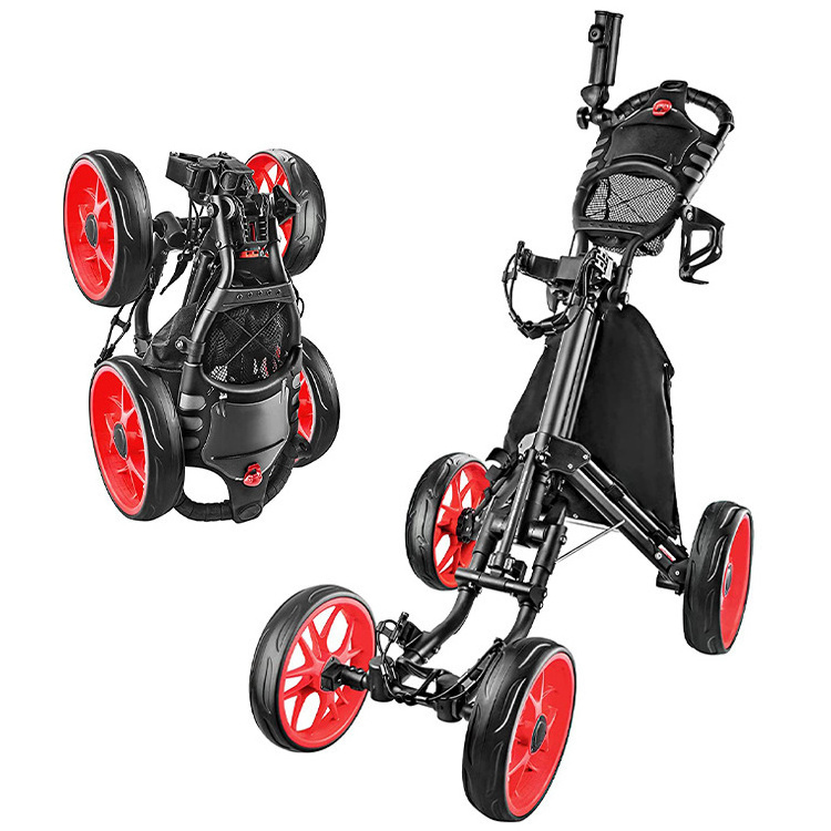 NEW design Golf Push Cart Golf Trolley With Umbrella Holder  Foot Brake Golf Trolley for Sale