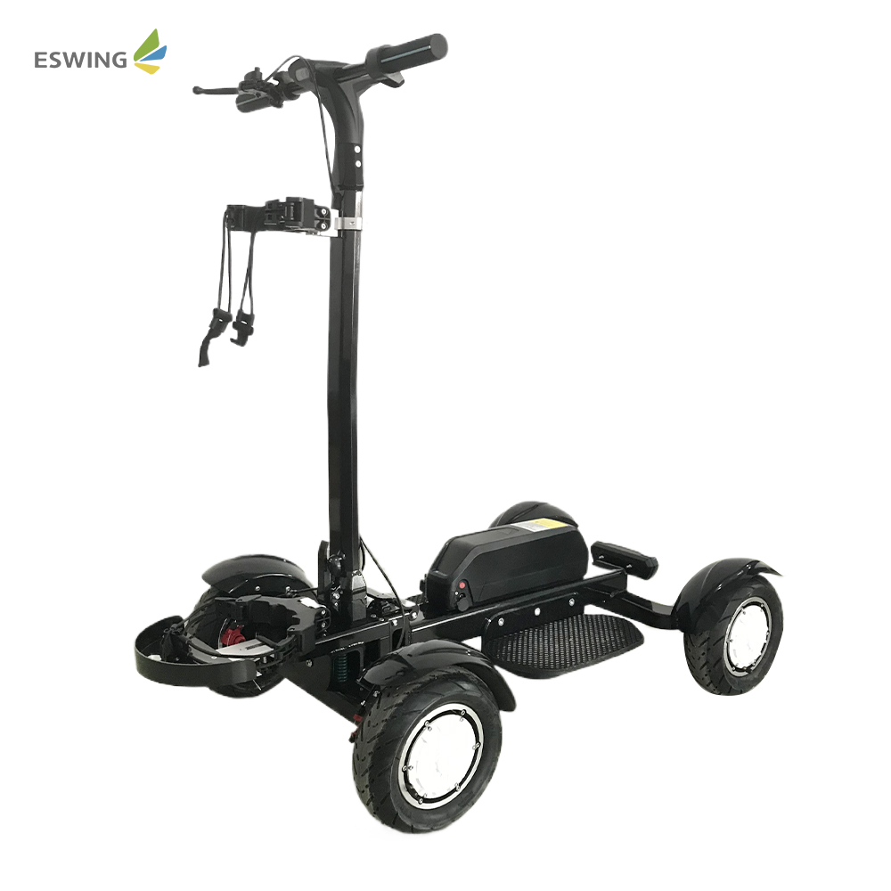 ESWING 2400W Brushless Dual Motor 10 inch Tire 4 Wheels Electric Golf Scooter Carts electric golf push cart