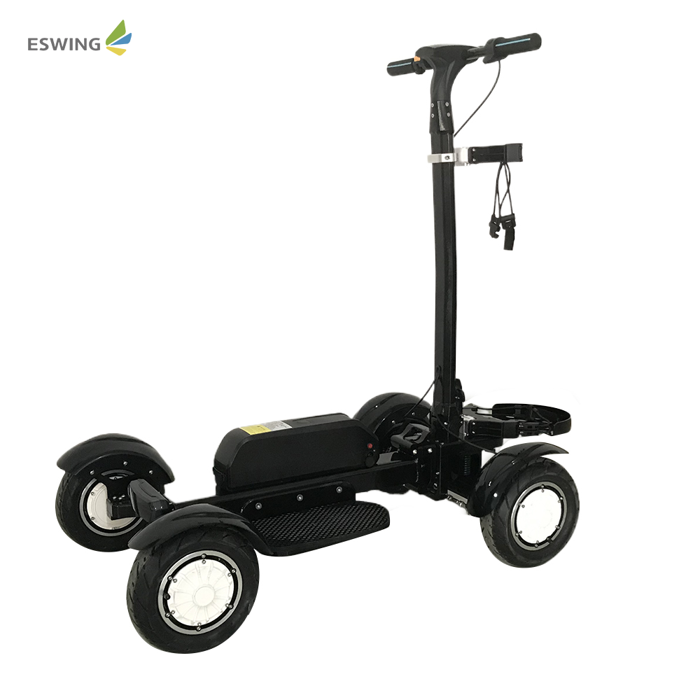 ESWING 2400W Brushless Dual Motor 10 inch Tire 4 Wheels Electric Golf Scooter Carts electric golf push cart