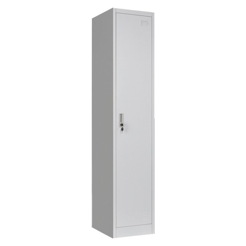 Single Door Steel Metal Wardrobe Locker With Clothes Hanger