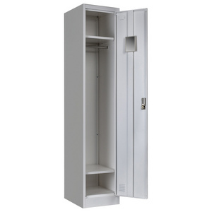 Single Door Steel Metal Wardrobe Locker With Clothes Hanger