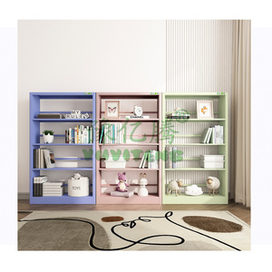 Study Furniture Single Sided Bookshelf Office Bookshelf With Adjustable Shelves Open Metal Storage Bookcase