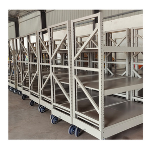 storage shelves metal steel Warehouse racking selective racks powder coated shelves 4-7 layer heavy duty rack with wheels