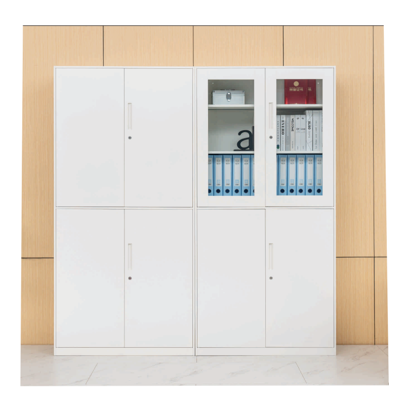 Metal medicine cabinet steel 2 swing door storage cabinet book cupboard filing cabinet with locks