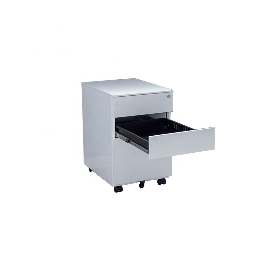 office workstation equipment under desk 3-drawer vertical mobile file cabinet