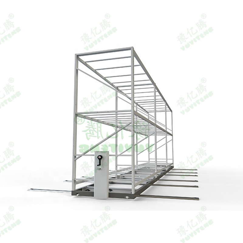 Large Vertical Mobile Grow Rack with Wheels Double Deck Shelves for Indoor Planting for Agricultural Greenhouses