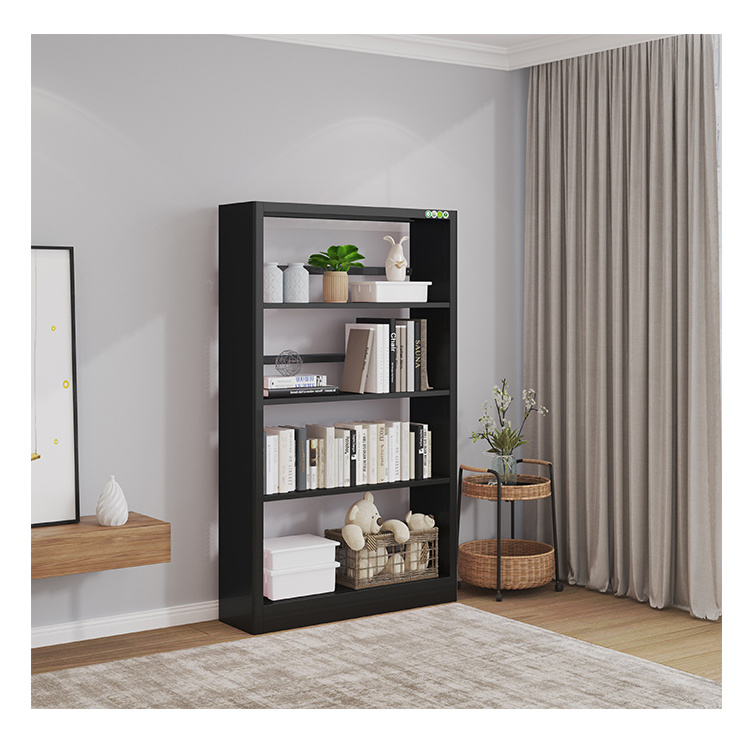 No door open metal shelf book filing cabinet balcony storage cabinet with 4 shelves without doors