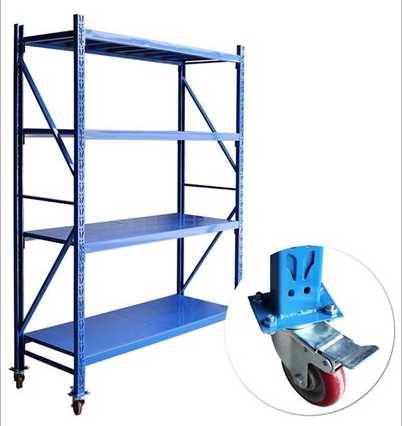 Heavy duty storage shelves on wheels blue metal storage rack shelf wire storage shelving units