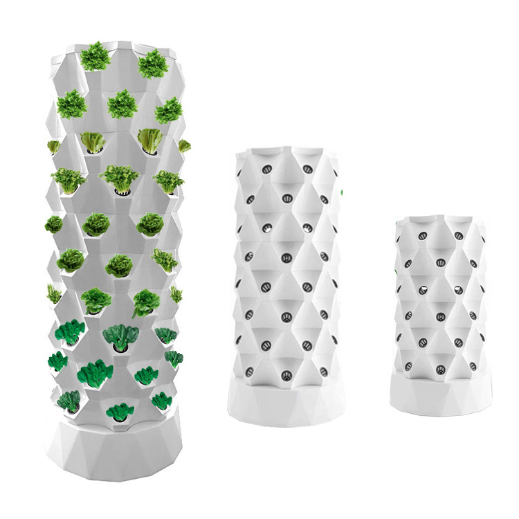 Vertical aeroponic tower garden hydroponic aeroponics system